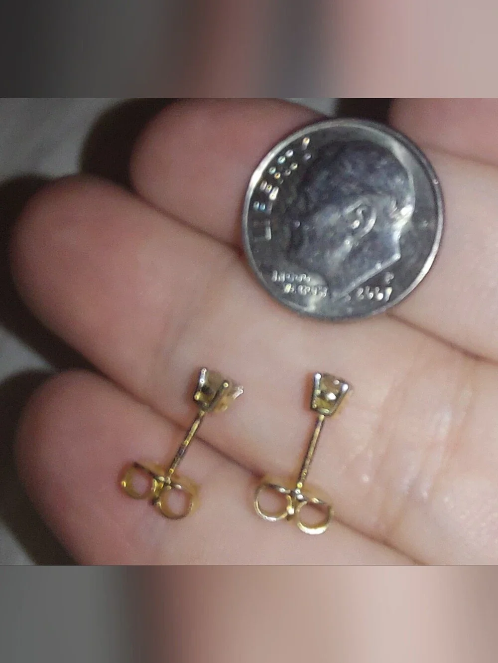 Simply Whispers 14k Gold 1/4 Carat Diamond Stud Earrings
